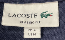 Load image into Gallery viewer, Lacoste Mens Blue Cotton Classic Fit Short Sleeve Collared Polo Shirt Size M