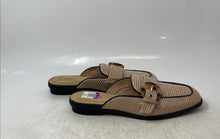 Load image into Gallery viewer, Clarks Womens Lyrical Shine Beige Square Toe Slip-On Mule Flats Size 6M