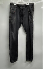 Load image into Gallery viewer, Diesel Mens Black Medium Wash Pockets Denim Straight Leg Jeans Size 30