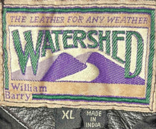 Load image into Gallery viewer, Watershed Mens Black Leather Long Sleeve Pockets Full-Zip Bomber Jacket Size XL