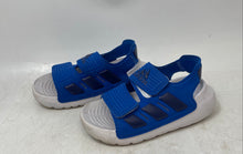 Load image into Gallery viewer, Adidas Kids Altaswim 2.0 ID0308 Blue Leather Hook & Loop Slingback Sandals Sz 7K