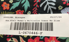 Load image into Gallery viewer, Anne Klein Womens Multicolor Floral Sleeveless Split Neck A-Line Dress No Size