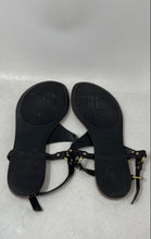 Load image into Gallery viewer, Lauren Ralph Lauren Womens Black Leather Buckle Open Toe Thong Sandals Size 9B