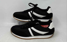 Load image into Gallery viewer, Lucky Step Womens Retro Fashion Black White Lace-Up Sneaker Shoes Size 11