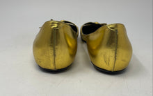 Load image into Gallery viewer, Jeffrey Womens Gold Leather Round Toe Slip-On Ballet Flats Size 38