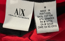 Load image into Gallery viewer, Armani Exchange Womens Red Graphic Print Long Sleeve V-Neck Pullover T-Shirt S