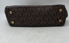 Load image into Gallery viewer, Michael Kors Womens Cynthia Brown Leather Monogram Inner Pocket Satchel Handbag