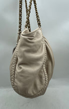 Load image into Gallery viewer, Elie Tahari Womens Beige Leather Chain Double Handle Zip Top Shoulder Bag
