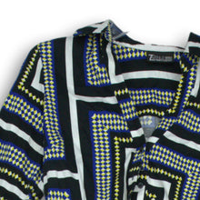 Load image into Gallery viewer, 7th Avenue New York & Company Womens Blue Black Multicolor Shirt Size M
