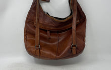 Load image into Gallery viewer, Vilenca Holland Womens Brown Inner Pockets Zipper Shoulder Hobo Handbag