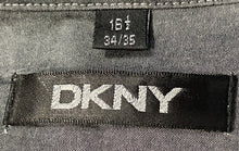 Load image into Gallery viewer, DKNY Mens Gray Cotton Long Sleeve Collared Dress Shirt Size 16 1/2