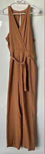 Load image into Gallery viewer, Lulus Womens Brown Got You On My Mind Surplice Neck One-Piece Jumpsuit Size L