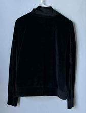 Load image into Gallery viewer, Express Womens Black Velvet Long Sleeve Quarter-Zip Pullover Sweatshirt Size L