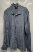 Load image into Gallery viewer, Michael Kors Mens Gray Long Sleeve Collared Slim Fit Button-Up Shirt Size XL