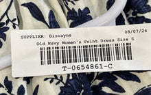 Load image into Gallery viewer, Old Navy Womens Blue White Printed Long Sleeve Fit & Flare Dress Size Small