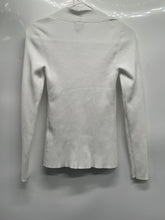 Load image into Gallery viewer, INC International Concepts Womens White Ribbed Long Sleeve Blouse Top Size XS