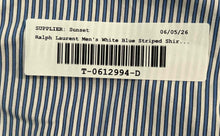 Load image into Gallery viewer, Ralph Lauren Womens White Blue Striped Cotton Button-Up Shirt Size 6