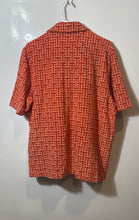 Load image into Gallery viewer, Ted Baker Mens Orange Endula T-Print Short Sleeve Towelling Button-Up Shirt Sz 4