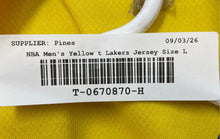 Load image into Gallery viewer, Ultra Game Mens Yellow Los Angeles Lakers LeBron James Basketball Jersey Size L