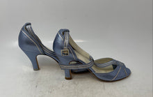 Load image into Gallery viewer, Anne Klein Womens Blue Peep Toe Heel T-Strap Sandals Size 7B