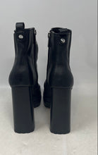 Load image into Gallery viewer, Jennifer Lopez Womens Margy Black Leather Block Heel Platform Bootie Size 8M