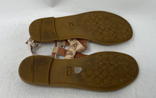 Load image into Gallery viewer, Coach Womens Multicolor Animal Print Leather Flat Thong Sandals Size 8B
