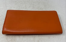 Load image into Gallery viewer, Michael Kors Womens Fulton Carryall Orange Leather Inner Divider Bifold Wallet