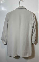 Load image into Gallery viewer, Zara Womens Gray Roll-Tab Sleeve Notch Lapel Open Front Blazer Size XS