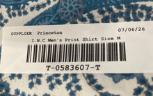 Load image into Gallery viewer, INC International Concepts Mens Blue Paisley Cotton Collared Button-Up Shirt M