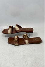 Load image into Gallery viewer, Vince Camuto Womens Ayina Brown Slip-On Open Toe Slide Sandals Size 10 M