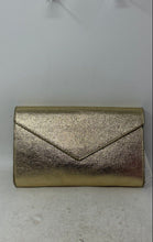 Load image into Gallery viewer, Urban Expressions Womens Riva Gold Leather Chain Strap Envelope Clutch Bag w/Tag
