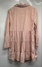 Load image into Gallery viewer, Zara Womens Light Pink Long Sleeve Collared V-Neck Button Front Mini Dress Sz XS