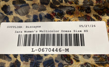 Load image into Gallery viewer, Zara Womens Multicolor Animal Print Tiered Ruffle 3/4 Sleeve Mini Dress Size XS