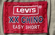 Load image into Gallery viewer, Levi's Mens Green Flat Front Slash Pocket Drawstring XX Chino Shorts Size Large