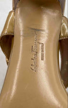 Load image into Gallery viewer, Authentic Salvatore Ferragamo Womens Lou Beige Slingback Sandals Size 7B Damaged