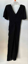Load image into Gallery viewer, Banana Republic Womens Black V-Neck Back Zipper Short Sleeve Long Pencil Dress 4