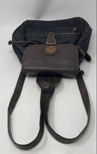 Load image into Gallery viewer, David Jones Womens Black Brown Leather Adjustable Shoulder Strap Backpack