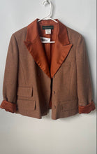 Load image into Gallery viewer, Harve Benard Womens Orange Printed Double Breasted 3-Button Blazer Size 14