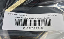 Load image into Gallery viewer, Steve Madden Womens Black Inner Pockets Zipper Dome Satchel Handbag