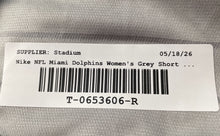 Load image into Gallery viewer, Nike Mens Gray Striped Miami Dolphins Dri-Fit NFL Short Sleeve Polo Shirt Size S
