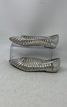 Load image into Gallery viewer, Jessica Simpson Womens Crinah Silver Pointed Toe Slip-On Ballet Flats Size 6.5M