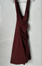 Load image into Gallery viewer, By Anthropologie Womens Brown Sleeveless Regular Fit Ruched A-Line Dress Size L