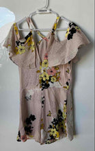 Load image into Gallery viewer, Guess Womens Pink Multicolor Floral Print One-Piece Romper Size S Missing Belt