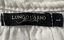 Load image into Gallery viewer, Lungo L'arno Womens White 3/4 Sleeve V-Neck Blouse Top Size Large