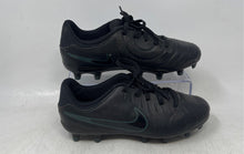 Load image into Gallery viewer, Nike Kids Tiempo Legend 10 Club Black Leather Lace-Up Football Cleats Size 3.5Y