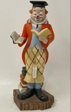 Load image into Gallery viewer, The Toscany Collection Multicolor Clown Reading Books Decorative Figurine