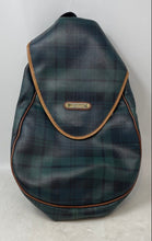Load image into Gallery viewer, Le Pierre Womens Multicolor Plaid Leather Adjustable Shoulder Strap Backpack