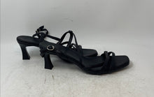 Load image into Gallery viewer, Naturalizer Womens Galaxy Black Kitten Heel Buckle Strappy Sandals Size 12
