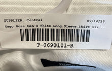 Load image into Gallery viewer, Hugo Boss Mens White Cotton Long Sleeve Slim Fit Dress Shirt Size 16.5