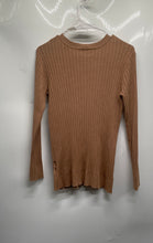 Load image into Gallery viewer, Anne Klein Womens Beige Ribbed Long Sleeve Button Detail Pullover Sweater Size M